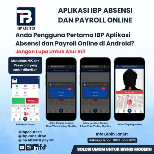 Pengaturan Permission / Izinkan Perangkat Aplikasi IBP Absen dan Payroll di Android