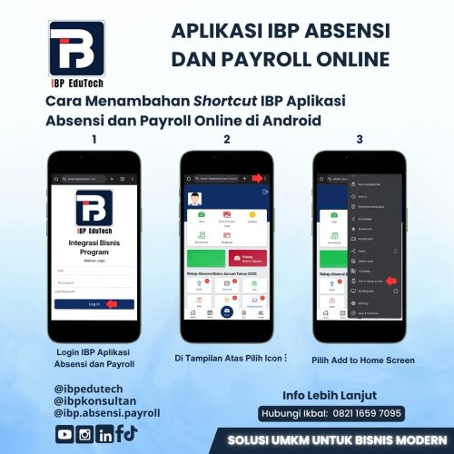 Membuat Shortcut Aplikasi IBP Absen dan Payroll di Android